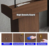 BIBOYA Podium Heavy Duty Lectern Stand Podium, Large Storage Area Speaking Lectern Laptop Stand for Churches
