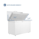 Techomey Chest Freezer 18 Cu Ft, Deep Freezer with 7 Level Adjustable Thermostat, Large Capacity Chest Freezer for Garage, Basement, Restaurants, White
