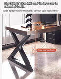 Modern Home Office Desk,Rustic with Large Desktop,Wood Executive Desk Minimalist Gaming Desk