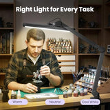 Neatfi XL 2,500 Lumens 30W LED Task Lamp – 22” Wide Shade | 324 SMD LEDs | 5 Light Modes