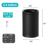 YOJIA 3.17 Gallon/12L Bathroom Trash can, Black