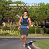 Koemier Adjustable Weighted Vest for Men and Women,4-10lb Vest with 6 Ironsand Weights,with Reflective Stripe,for Strength Training, Running, Fitness, Walking