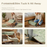 WondRg 2x6 Green Washable Runner Rug for Kitchen Hallway Neutral Floral Soft Non Slip Rug Low Pile Distressed Carpet for Bathroom Bedroom Indoor Nursery