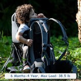 Wipha Baby Backpack Carrier, Toddler Carrier with Canopy, Adjustable and Safe Hiking Backpack for Baby(Creeper III-Black)