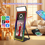 Magic Mirror Photo Booth Machine with DSLR Camera and Instant Printer for Selfie 65", 32" Touch Screen