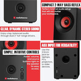 Audiosource Desktop PC Speakers with Bluetooth 5.3, USB-C Plug & Play, 2.0 Stereo Computer Speakers with Dual 2" Drivers