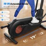 MERACH Elliptical Machine, Elliptical Exercise Machine with 19 in Stride, Hyper-Quiet Magnetic Drive System, Elliptical Trainer with 16 Resistance Levels, 400LBS Loading Capacity