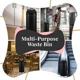 Max Manufacturing Large Commercial 75L/ 20 Gallon Trash Can - Premium Black Steel Open Top Trash Bin for Home, Office & Restaurant