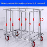 Laundry Basket On Wheels Commercial Rolling Laundry Sorter Cart with Wheels, Hotel Housekeeping Service