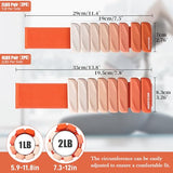 INDEPANDIA Wrist & Ankle Weights for Women and Men, 4lbs Pair Adjustable Silicone Weighted Bangles for Arm & Leg Workouts, Gradient Orange