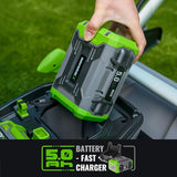 NovorikX 60V Self-Propelled Lawn Mower 21-Inch, Brushless Cordless Mower for Large Yards, Electric with LED Headlight, 5.0Ah Battery & Rapid Charger