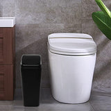 Ramddy 3.5 Gallon Plastic Slim Trash Can, Black Modern Wastebasket, 14 Liter Commercial Garbage Bin