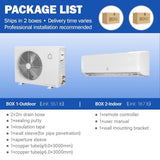 GarveeHome 12000 BTU Mini Split AC/Heating System, 19 SEER2 6-in-1 Inverter Split System Air Conditioners, Ductless Heat Pump Wall Mount AC Unit Cool Up to 750 Sq. Ft, Installation Kits, 230V