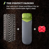 Klymit Static V Luxe Sleeping Pad, Lightweight Lofted Camping Air Mattress for Tents and Cars with Body Mapping Tech, 3 In Thick Grey