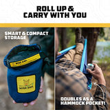 Wise Owl Outfitters Camping Hammock - Portable Hammock Double Hammock Camping up to 500lbs, Accessories for Outdoor, Indoor w/Tree Straps, Double Blue & Grey