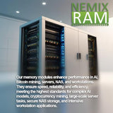 NEMIX RAM 32GB (1X32GB) DDR5 4800MHZ PC5-38400 1Rx4 1.1V CL40 288-PIN ECC RDIMM Registered Server Memory Compatible