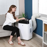 PrecisionAuto Ultra Quiet 12,000 BTU Portable Air Conditioner - 3-in-1 AC with Dehumidifier & Fan, Remote, 24H Timer, Window Kit, Easy Mobility - Ideal for Bedroom/Office - Dark Top Cover, US Standard
