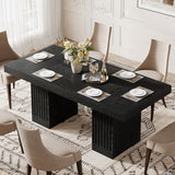 Tribesigns Dining Table for 4-6 People, 63 Inch Modern Rectangle Kitchen Table