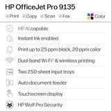 HP OfficeJet Pro 9135 Wireless All-in-One Color Inkjet Printer, Print, Scan, Copy