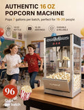 16oz Commercial Popcorn Machine, Large Countertop Popcorn Maker