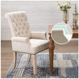 adochr Dining Chairs with Arms, Upholstered Linen Dining Room Chairs