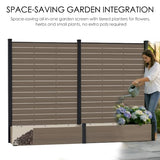 Kozyard 2Pack Privacy Screen with Planter 70"H x 51"W Outdoor Garden Screen