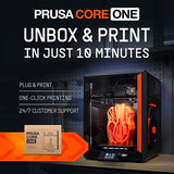Original Prusa CORE Original Prusa CORE One, Ready-to-use 3D PrinterOne, Ready-to-use 3D Printer, Assembled and Tested, Removable Print Sheets, 1kg Prusament PLA Spool Included, Print Size 9.8 x 8.6 x 10.6 in