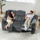 Jocisland 78" Power Reclining Sofa, Electric Recliner Couch, Dark Gray