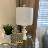 Tradition 20.5" Rustic Table Lamp Set of 2 for Living Room Farmhouse Bedside Desk Lamps