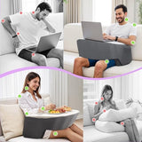 Lap Desk Pillow with Cooling Memory Foam – Gaming Cushion for Bed, Laptop Support