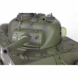 wheelfun Heng Long US in Stock, RC Tank 2.4G 1/16 Scale 7.0 Plastic Version M4A3 Sherman Smoking Unit Battle Tank Military Transport Vehicles 340° Rotating Turret IR Combat Model 3898 BB Airsoft