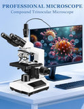 Microscopes for Adults WF10x and WF25x eyepieces Compound Microscope with Microscope Slides