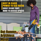 V-MODEST Leaf Blower Cordless, 800,000 RPM Compact Leaf Blowers Battery Powered Brushless with 2 * 4.0Ah Batteries, Lightweight Electric Leaf Blower for Yard