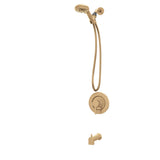 Moen Beric Bronzed Gold Single Handle Modern Tub and Shower Faucet with Handshower, Valve Included, 82775BZG