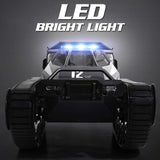 GoolRC RC Tank Car, 1/12 Scale 2.4GHz Remote Control Tank, 360?Rotating Off-Road RC Crawler Military Vehicle with Rechargeable Battery Gifts for Adults (White)