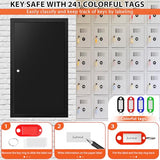 225 Keys Key Lock Box Wall Mount with Additional 16 Side Hooks and Key Tags
