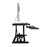 40" Electric Standing Desk Converter - Adjustable Height Desktop Riser with USB Charging Outlet & Detachable Keyboard Tray - Holds