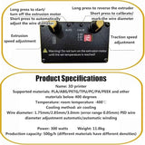Print Filament Extruder Machine, High Precision 3D Printer Filament Recycler Machine with Auto Coil Winding, Desktop Extruder 3D Printing