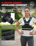 BAGAIL Adjustable Weighted Vest for Women 4-10lb, Comfortable U-Neck Rucking Vest with 6 Removable Weights, Storage Pocket and Reflective Strips for Walking