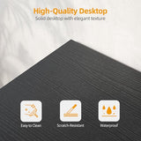 Small L Shaped Desk with Power Outlets - 40 inch Gaming Corner Computer Desk Writing Table, Black