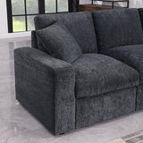 Ball & Cast 146" Oversized Modular L-Shaped Sectional Sofa,Large Chenille Upholstered Couch 8 Seat with Movable Ottoman&2 Pillows