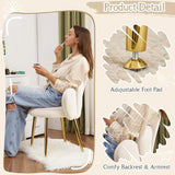 VINGLI Petal Makeup Vanity Chair with Back,Flower Cute Girls Desk Chair