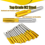 ATIVITOL 2Pcs M6 X 1.0 Thread Tap,M2 HSS Right Hand M6 X 1.0 Thread Milling Tap,Taper and Bottom Threading Hand Tap