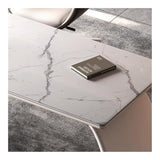 zhongxlla Standing Desk, Executive Desk, Rock Slab Top Office with Storage Cabinet