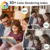evelor A19 LED Light Bulbs,60 Watt Equivalent Soft White 2700K with E26 Base,Efficient 9W,800 Lumens Non-Dimmable Warm White LED Bulbs,15000 Hours, Ideal for Bedroom Living Room 4-Pack