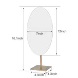 GURUN Large Oval Tabletop Vanity Mirror 7x12 Antique Brass Luxuries Makeup Mirror with Stand for Jeweller's M2017 Mothers Day Mirro Gifts for Women Mom