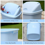 Outdoor Trash Cans Bins 17.1Gallons Large Capacity Top Swing Cover Trash Canr Outdoor School Hotel Kitchens