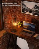 ONEWISH Industrial Table Lamp for Bedroom, Fully Dimmable Modern Bedside Lamps with 2700K Warm Light Bulb for Kids Reading (Bulb Included)