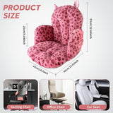 DOBUONO Comfy Office Chair Cushion: 17.5" L x 17.5" W x 18" H Cute Seat Cushion Kawaii Cushion for Gaming Chair with Backrest