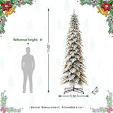 Glitzhome 11ft Prelit Christmas Tree, Artificial Christmas Tree with 700 Warm White Lights